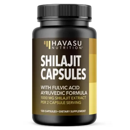 Shilajit Capsules for Men and Women, Shilajit Supplement Supports Heart, Immune & Healthy Aging, Havasu Nutrition, 120ct image {3}