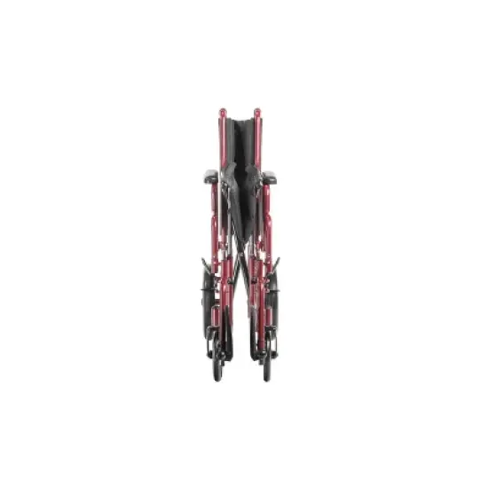 Drive Medical Bariatric Heavy-Duty Transport Wheelchair - 20&Prime; Seat, Swing-Away Footrest - Red image {3}