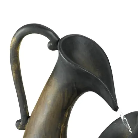 John Timberland Mediterranean Tabletop Water Fountain 24" High Cascading Jug for Table Desk Yard Garden Patio Home Relaxation image {2}