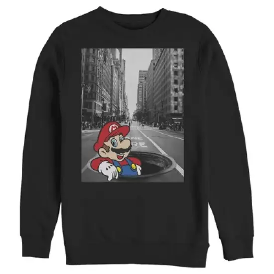 Men's Nintendo Mario Manhole Sweatshirt image {2}