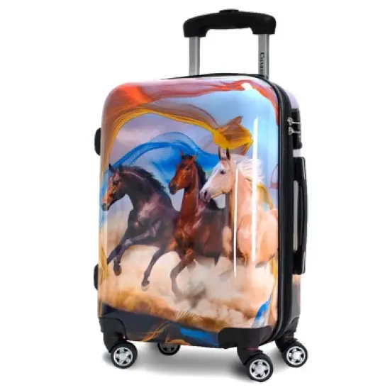 Chariot Printed Expandable Hardside Spinner Luggage Set image {1}