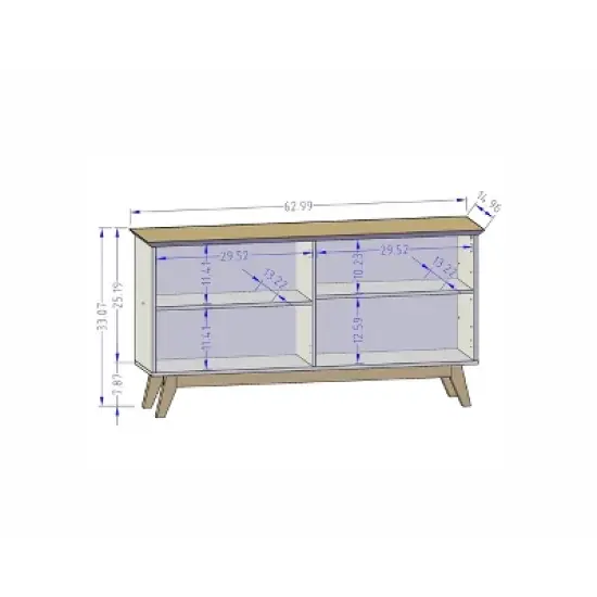 62.99" Yonkers Sideboard - Manhattan Comfort image {2}