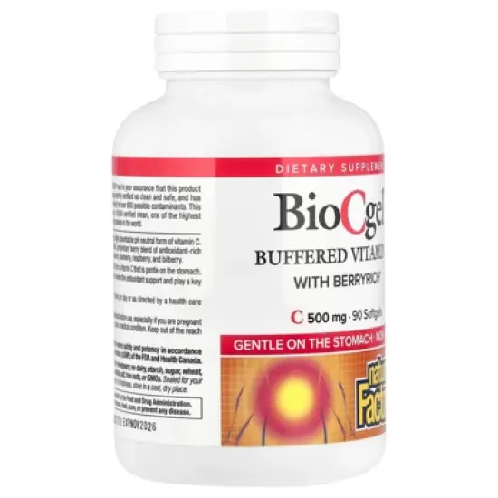 Natural Factors BioCgel&trade;, Buffered Vitamin C with BerryRich&reg;, 90 Softgels image {3}