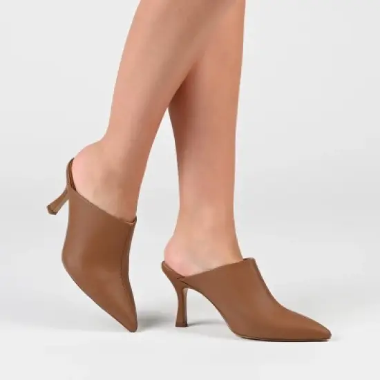 Journee Collection Womens Shiyza Mules High Stiletto Pointed Toe Pumps image {8}