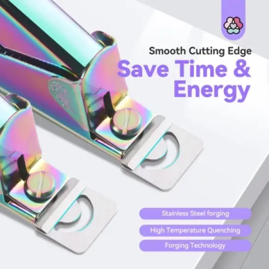 Saviland Photochromic Nail System: Magnetic-Guide Clipper w/Surgical Steel Blades - 15-Pc Artist's Precision Trimmer Kit. image {3}