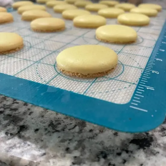 Taste of Home Small Silicone Baking Mat: Nonstick Cookie Sheet, Dishwasher-Safe, Green, 17"x12" image {3}