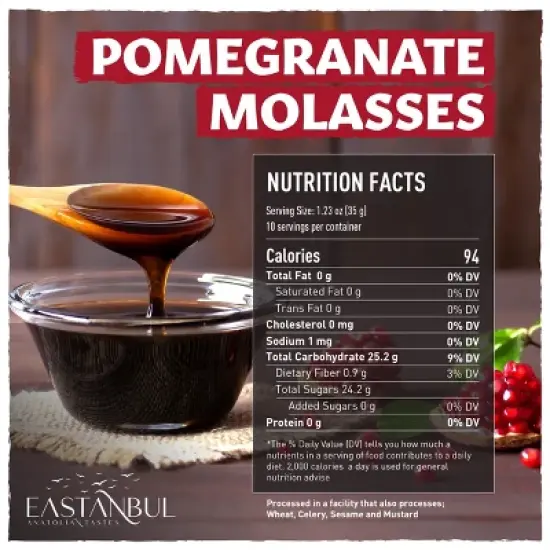 Eastanbul Pomegranate Molasses, Nar Eksisi, Sweet and Sour Sauce, 12.35oz image {8}