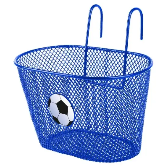 Children's Wire Basket Blue Soccer Ball image {1}