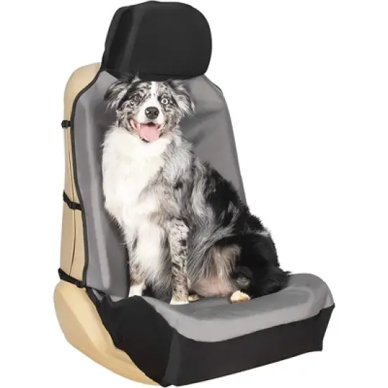 PetSafe Happy Ride Waterproof & Machine Washable Bucket Seat Cover for Pets, Fits Most Vehicles, Grey (52"L x 22"W) image {5}