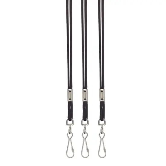 Martin Sports Black Rayon Lanyard, 12 Per Pack, 3 Packs image {2}