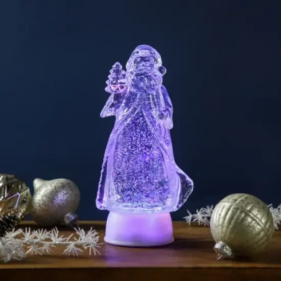 Northlight LED Lighted Color Changing Acrylic Santa Claus Christmas Decoration - 10" image {1}