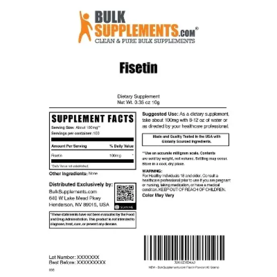 BulkSupplements Fisetin Powder image {5}