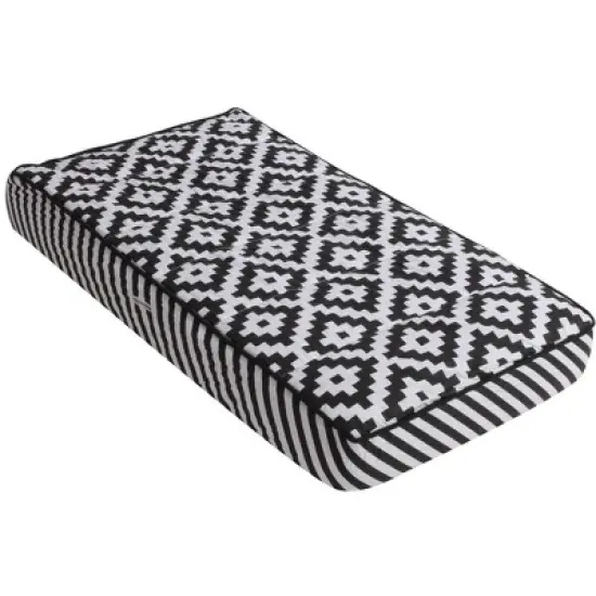 Bacati - Love Black/White Warp Stripes Changing Pad Cover image {7}