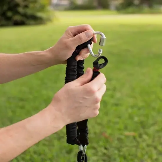 HearthSong - 2-in-1 BungeeBounce Tree Swing for Kids with Hanging Rings, 64"L x 24"W, Holds Up To 115 lbs. image {4}