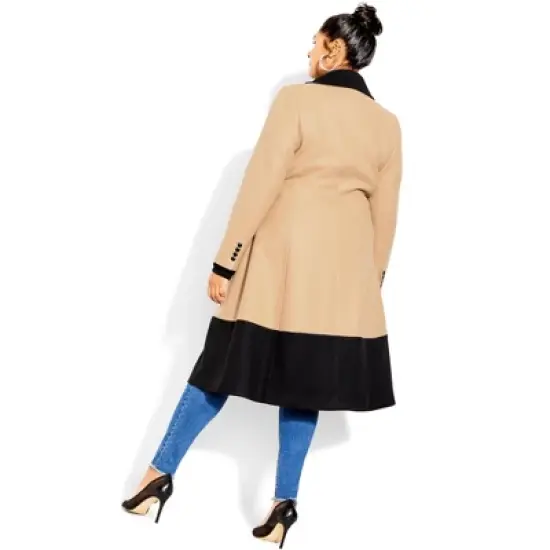 Women's Plus Size Arabella Coat - caramel | CITY CHIC image {4}