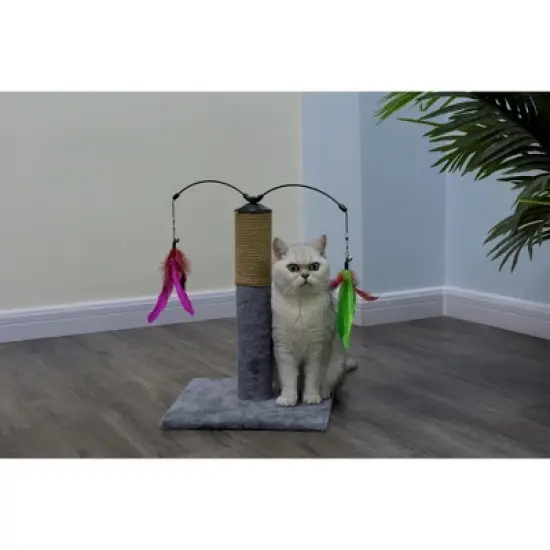 Everyday Value 19in Scratching Post with Interactive Hanging Toy image {3}