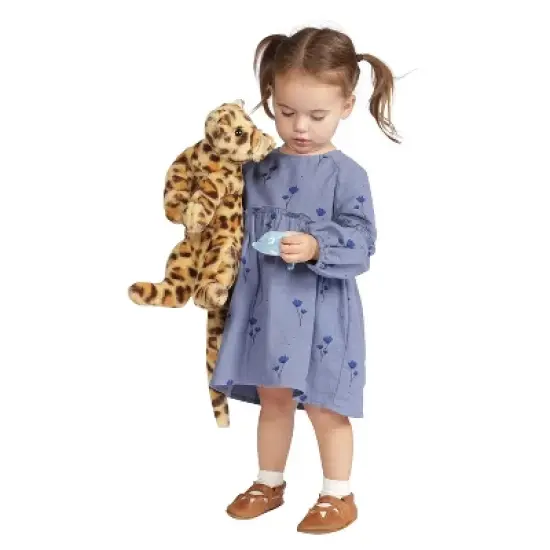 Manhattan Toy Loki Leopard Stuffed Animal Cat with Magnetic Front Paws and Magnetic Mouse Toy image {4}