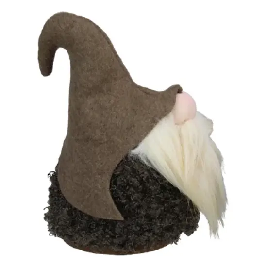 Northlight Bulbous Nose Santa Gnome Christmas Decoration - 8" - Brown image {3}