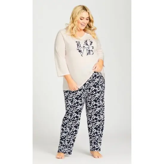 Women's Plus Size Love Sleep Top - pearl | AVENUE image {1}