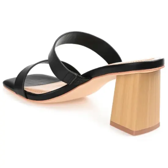 Journee Collection Womens Nolla Tru Comfort Foam Open Square Toe Block Heel Sandals image {6}