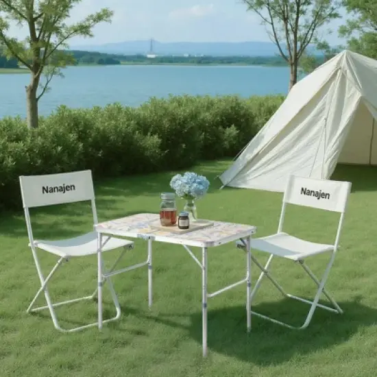 Karl Home 3FT. Patio Aluminium Folding Table image {7}