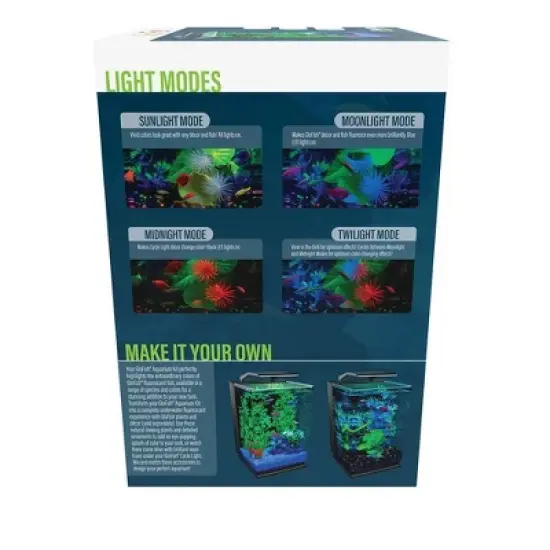 GloFish Hinged Cycle Light And Hidden Filtration Aquarium 5gal image {8}