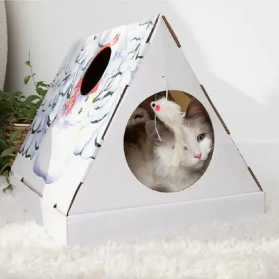 Christmas Snowman Cardboard Cat Scratcher House image {5}