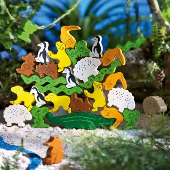 HABA Animal Upon Animal - Classic Wooden Stacking Game (Made in Germany) image {11}
