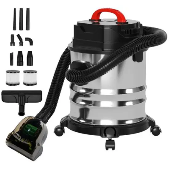 Topteng 5 Gallon Steel Stainless Wet/Dry Canister Vac Shop Vacuum Cleaner 1800W image {11}