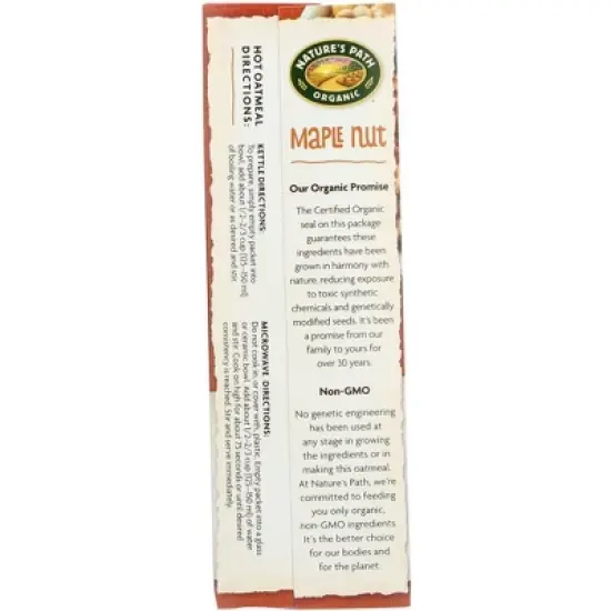 Nature's Path Maple Nut Instant Oatmeal - Case of 6/14 oz image {3}