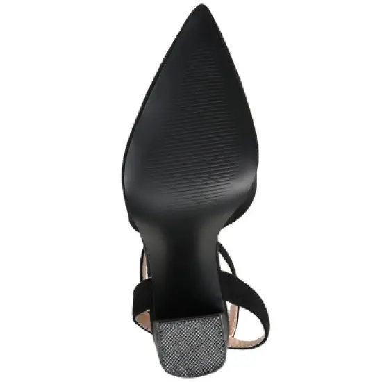 Journee Collection Womens Tyyra Buckle High Block Heel Pointed Toe Pumps image {4}