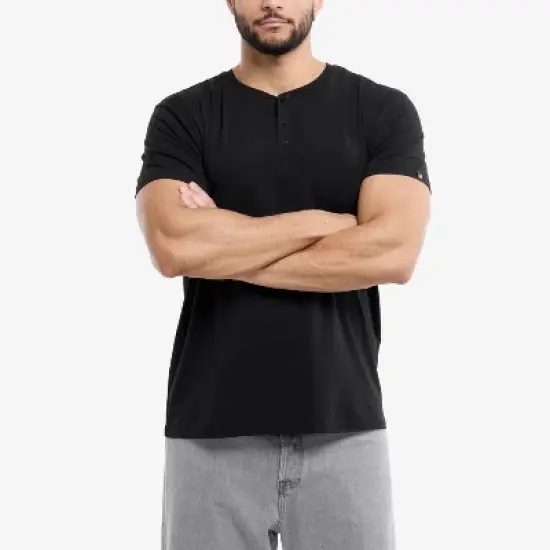 X RAY Men's Henley Neck Short Sleeve t shirts,new tshirt image {4}