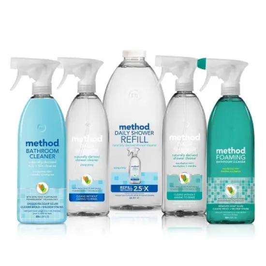 Method Eucalyptus Mint Cleaning Products Foaming Bathroom Cleaner Spray Bottle - 28 fl oz image {2}