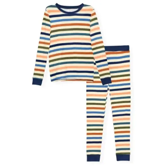 Sleep On It Boys Super Soft 2-Piece Snug Fit Pajama Set - Stripe image {6}