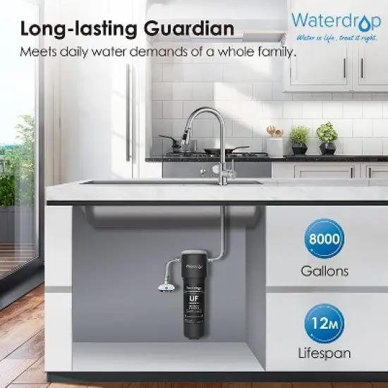 Waterdrop 10UA-UF Ultra Filtration Under Sink Water Filter,USA Tech image {7}