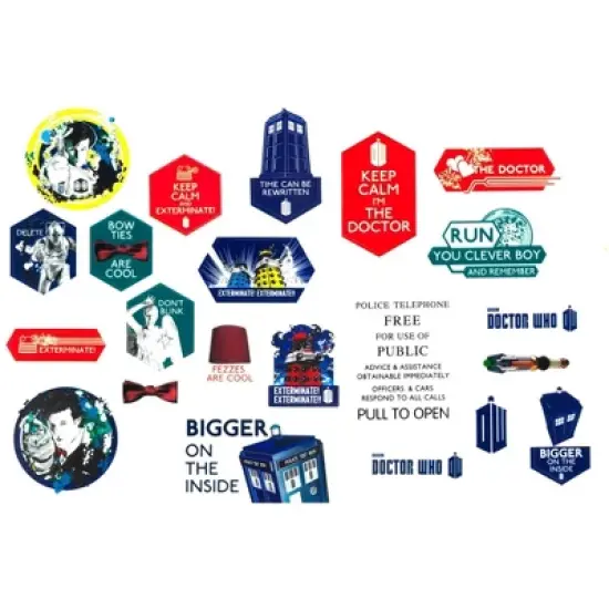Se7en20 Doctor Who Assorted 22-Piece Sticker Sheet Set image {3}