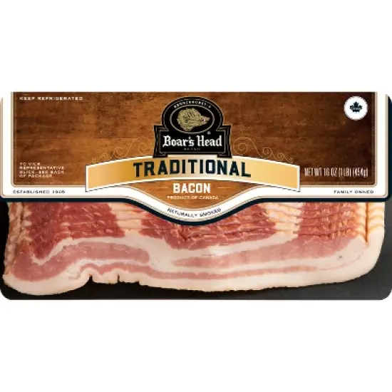 Boar's Head Naturally Smoked Traditional Bacon - 16oz image {5}