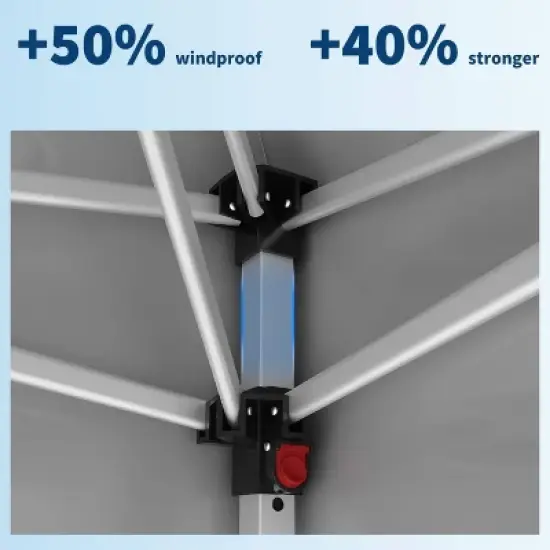 GustoWave 10 X 20ft Pop-Up Canopy with 6 Removable Sidewalls for Camping image {2}