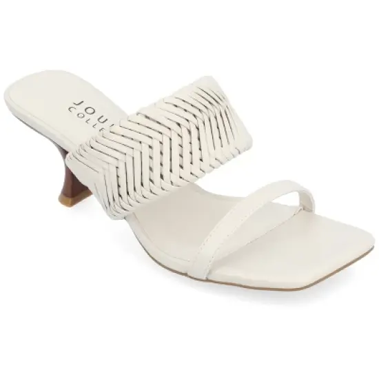 Journee Collection Womens Monyka Tru Comfort Foam Woven Slip On Pump image {11}