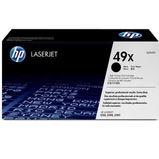 HP 49X High Yield Black Original LaserJet Toner Cartridge, ~6,000 pages, Q5949X image {6}