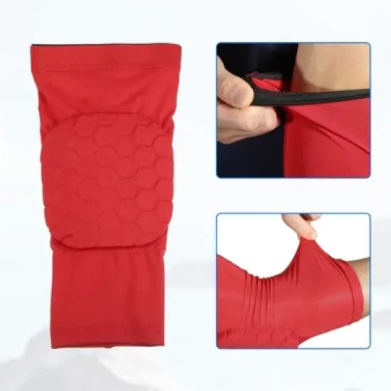 Unique Bargains 2pcs Elbow Brace Support Sleeve Elbow Pad Sleeve for Women Men Red M Size image {2}