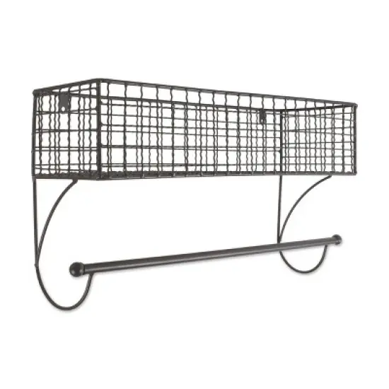 Design Imports Large Grey Farmhouse Towel Rack image {5}