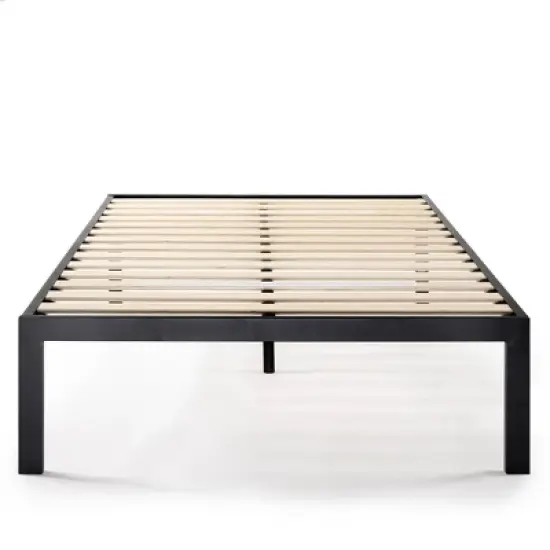 18" Just Mallet Metal Platform Bed Black - Mellow image {3}