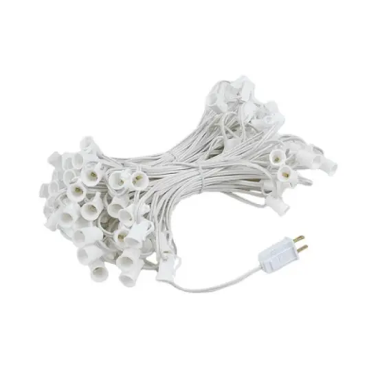 Novelty Lights 100 Feet G30 Globe Outdoor Patio String Lights, White Wire image {3}