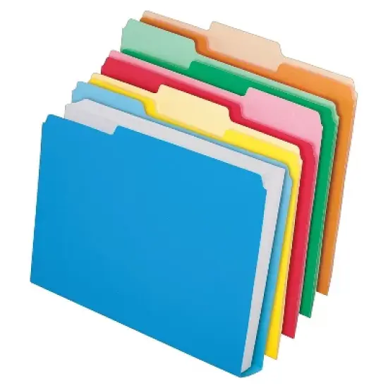 Pendaflex DoubleStuff File Folders 1/3 Cut Letter Assorted 50/Pack 54460 image {6}