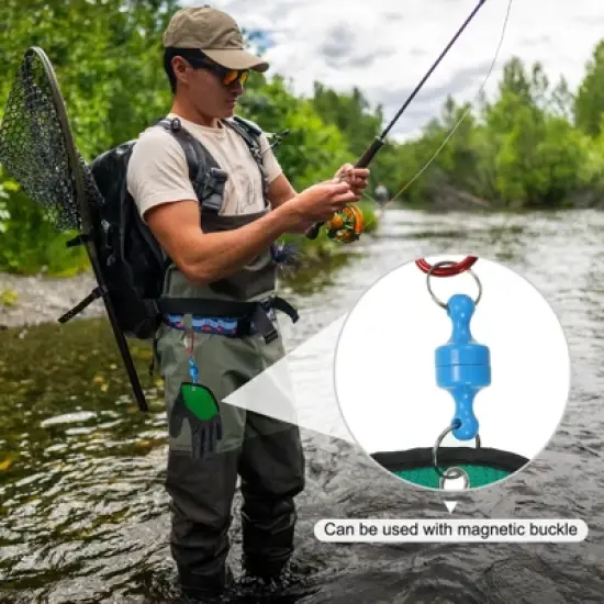 Unique Bargains Waterproof Puncture Resistant Non-Slip Fishing Gloves (Right) with Magnet Release image {3}