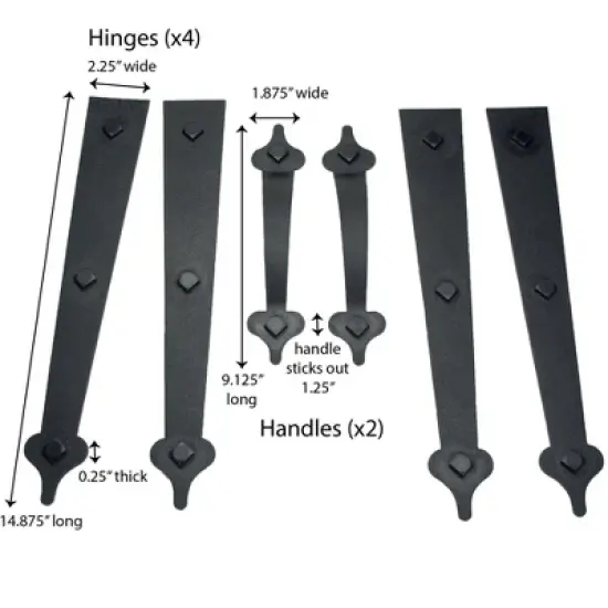 Household Essentials Garage Handle and Hinge Magnets &ndash; Decorative Magnetic Hardware Steel Doors, Easy Installation, Durable & Weatherproof, Set of 6 image {2}