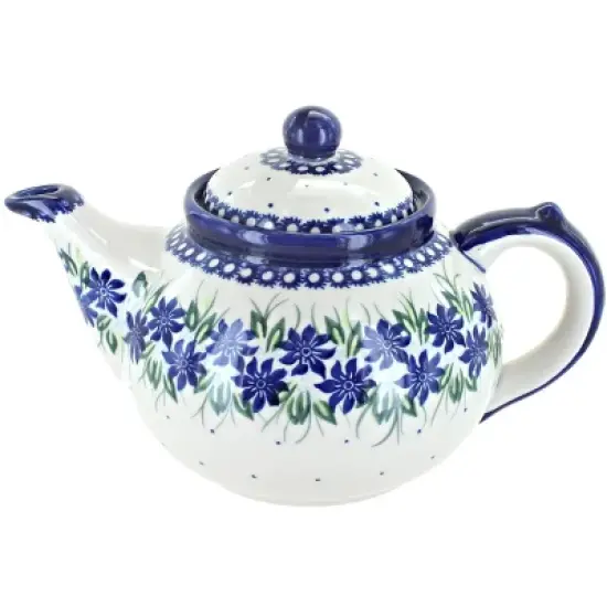 Blue Rose Polish Pottery 18 Vena Teapot image {9}