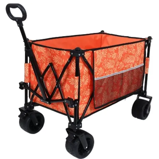 Collapsible Foldable Extended Wagon with 480lbs Weight Capacity, Heavy Duty Folding Utility Garden Cart with image {2}