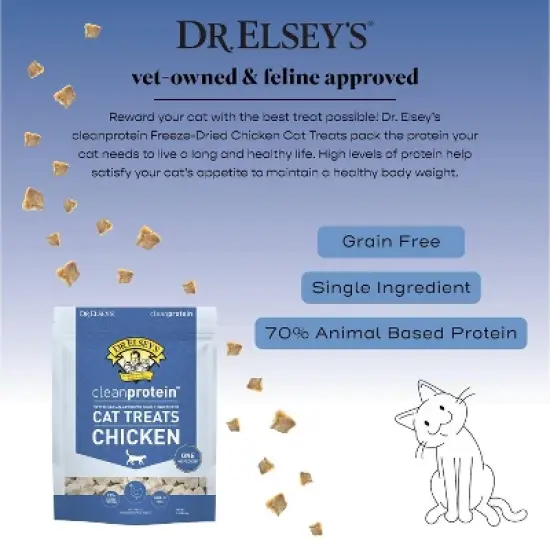 Dr. Elsey's Chicken Flavor Freeze-Dried Cat Treats - 2oz image {4}